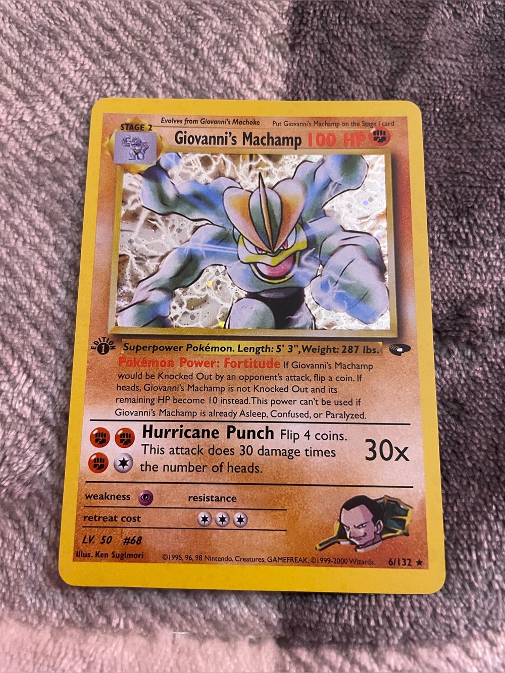 Giovanni's Machamp 6/132 1st edition Holo